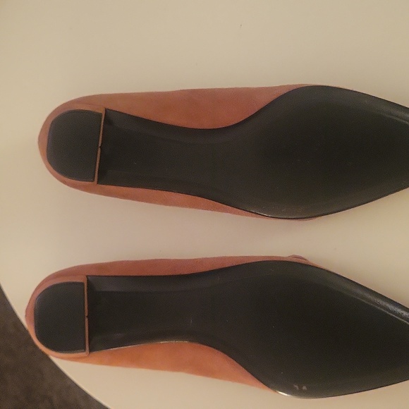 Suede Prada flats strawberry pink (medium shade of pink/red undertone) Size 7. - Picture 4 of 7